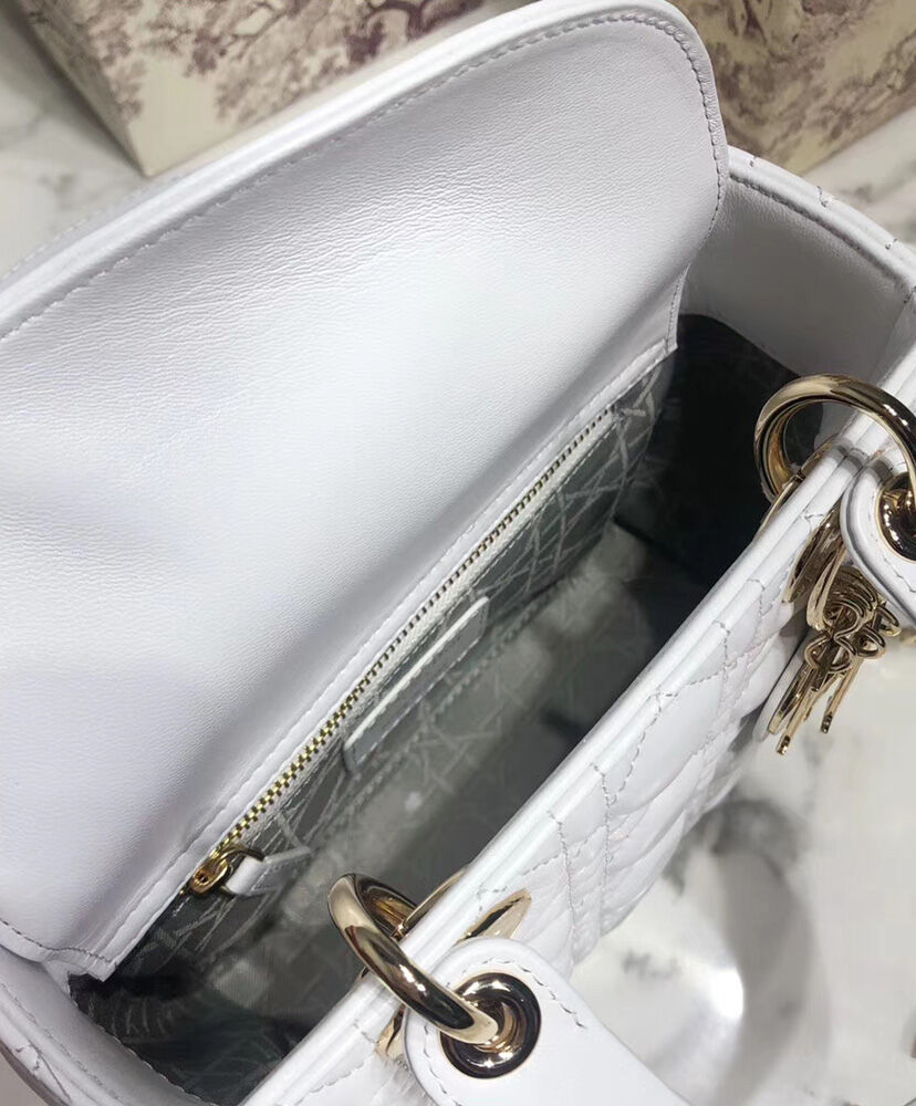 Christian Dior Lady Dior My Abcdior Bag White